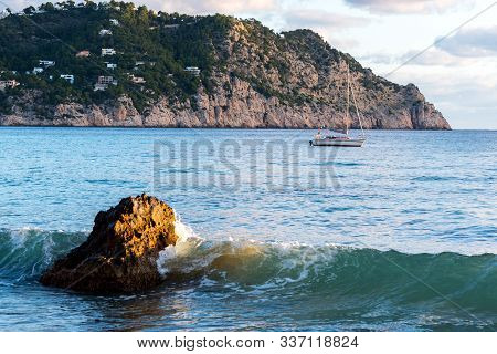 Beautiful Sunshine In Aigues Blanques, Ibiza, Spain.