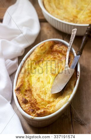 Banitsa, A Traditional Bulgarian Or Balkan Filo Pastry Pie Stuffed With Feta Cheese, Sour Milk And E