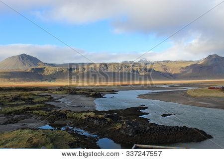 Volcanic Landscape On An Autumn Day In Iceland