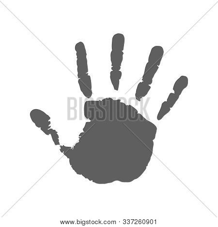Handprint Kid Icon. Palmprint Child Sign Isolated On White Background. Vector Illustration