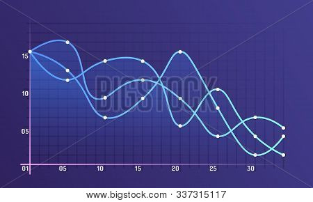 Set Of Different Graphs And Charts. Infographics And Diagnostics, Charts And Schemes Vector. Busines