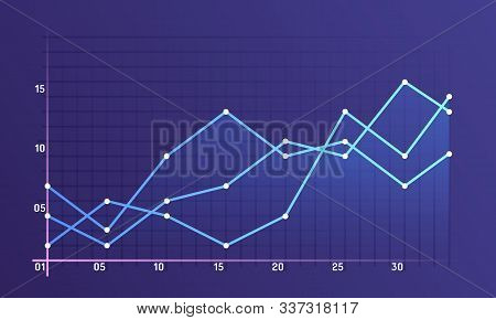 Set Of Different Graphs And Charts. Infographics And Diagnostics, Charts And Schemes Vector. Busines