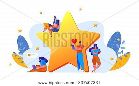 Vector Customer Feedback Prople Rating With Stars