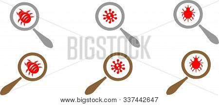 Virus Scan Icon On White Background  Virus Scan, Zoom