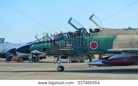 Military Aircraft For Display In Gifu Air Base