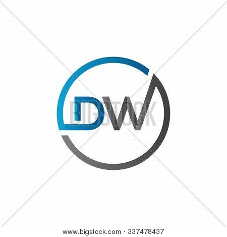 Initial Dw Letter Logo With Creative Modern Business Typography Vector Template. Creative Abstract L
