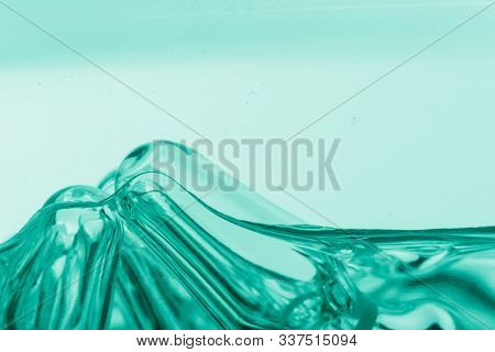 Glass Medical Ampoule Vial For Injection. Medicine Is Liquid Sodium Chloride With Of Aqueous Solutio