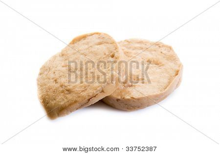 Seitan steack na białym tle