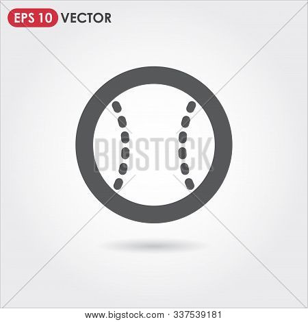 Baseball Single Vector Icon On Light Background