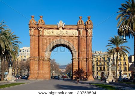 เดลอาร์โก้แต่บาร์เซโลนา Triumph อาร์ค Arc de Triomf
