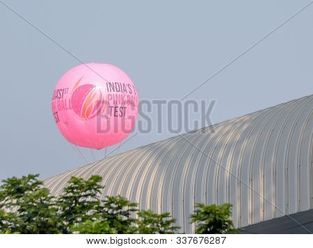 Kolkata, West Bengal / India - November 11 2019: An Advertisement Balloon Of The First Ever Pink Bal