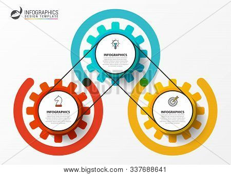 Infographic Design Template. Creative Concept With 3 Steps. Can Be Used For Workflow Layout, Diagram