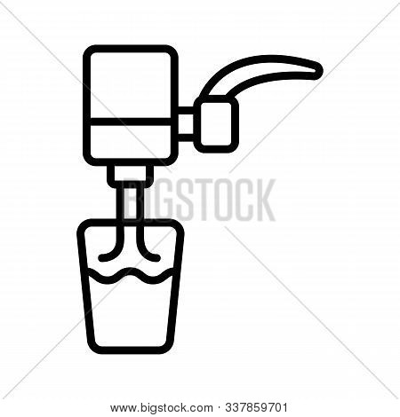 The Water Pump Is A Vector Icon. Thin Line Sign. Isolated Contour Symbol Illustration