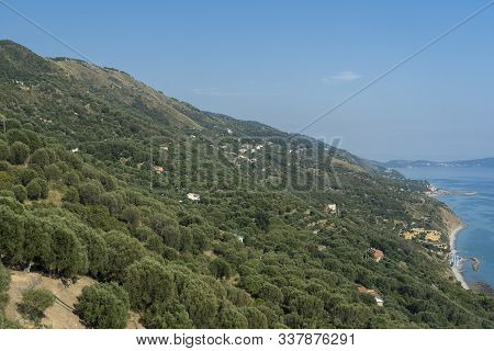 The Coast At Summer Near Ascea, Salerno, Campania, Italy