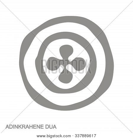 Vector Monochrome Icon With Adinkra Symbol Adinkrahene Dua