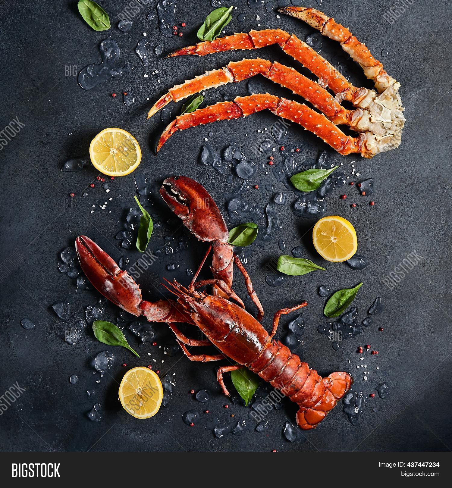 Lobster Crab Legs Ice Image & Photo (Free Trial) Bigstock