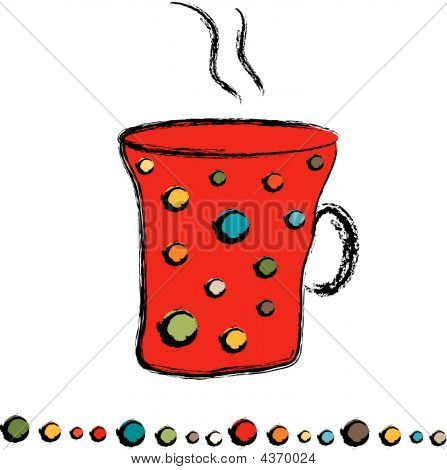 Copo vermelho do café