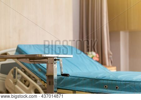 Hospital Room With Beds And Comfortable Medical Equipped, Recovery Room With Beds And Comfortable Me