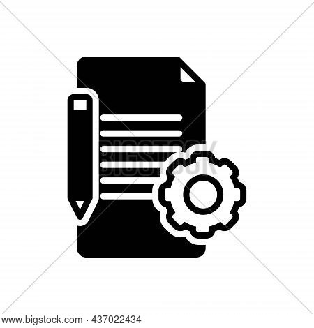 Black Solid Icon For Prerequisite Condition Stipulation Term Checklist Assignment