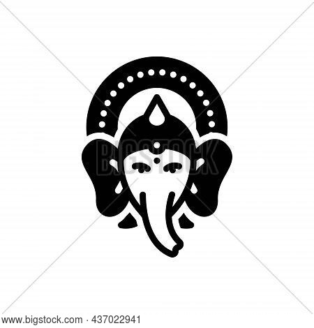 Black Solid Icon For Ganesh-chaturthi Ganapathi Ganesh Ganpati Ganesha Hindu Religious Mythology Fes