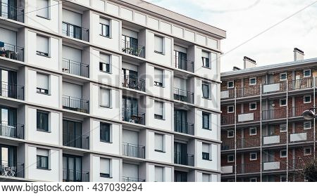 French Apartment Building Next To Hlm Habitation A Loyer Modere Low-income Housing In French City Of