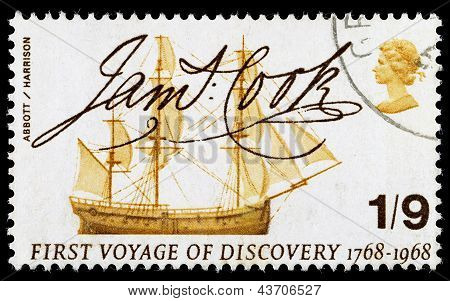 Britain Captain Cook Postage Stamp