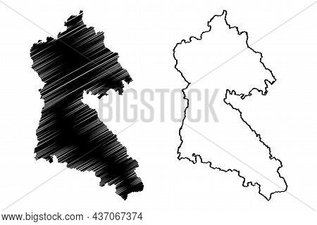Mungeli District (chhattisgarh State, Bilaspur Division, Republic Of India) Map Vector Illustration,