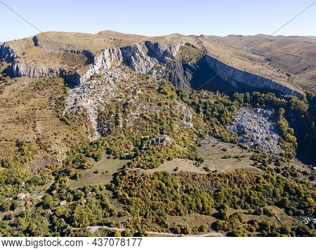Aerial View Of Rock Formation Stolo At Ponor Mountain, Balkan Mountains, Bulgaria