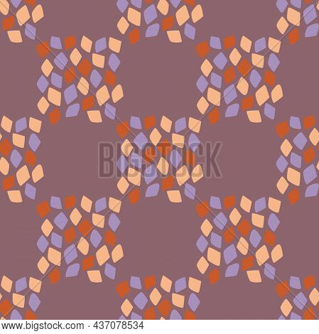 Vector Seamless Abstract Geometric Pattern With Rhombuses. Squares Composed Of Rhombuses Arranged Ch