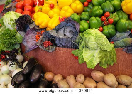Variedad de vegetal fresco