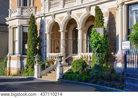 Hobart, Tasmania, Australia - September 16, 2017: The Landmark Lenna Of Hobart Hotel In A 1874-built