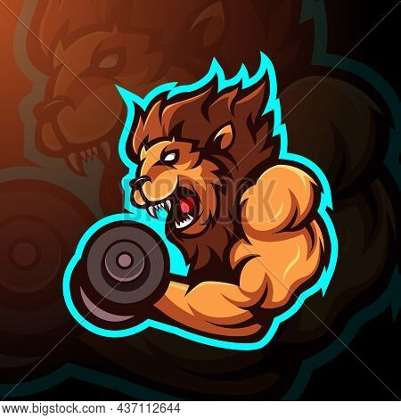 Lion Lifting Dumbbells For Sport, Gaming And Team