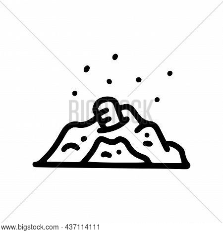 Landfill Line Vector Doodle Simple Icon Design