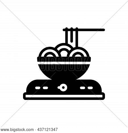 Black Solid Icon For Bowl Goblet Jorum Dishware Food Meal Cooking Delicious