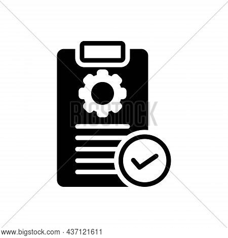 Black Solid Icon For Requirements Demand Obligation Duty Required Checkmark