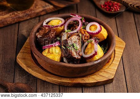 Georgian National Dish Ojahuri With Beef Meat