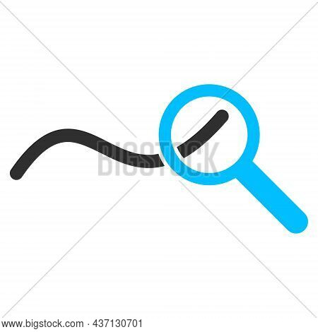 Expore Wave Chart Icon With Flat Style. Isolated Raster Expore Wave Chart Icon Image On A White Back