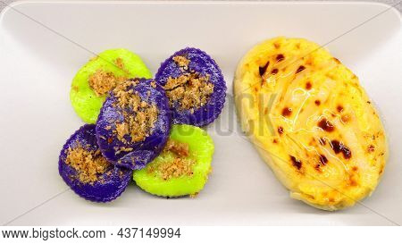 Homemade Starchy Snack  Food That Is  Well Known In The Philippines. Made  Of Glutinous Rice.