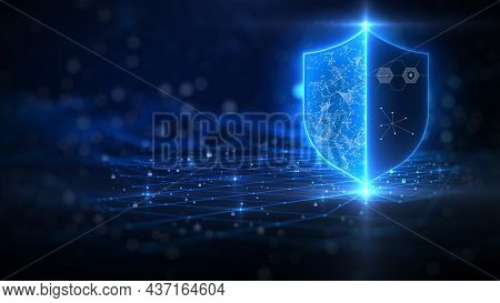 The Background Of Cyber Data Protection And Technology. Technology Concept Security Privacy Business