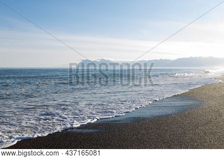 Hvalnes Lava Beach Landscape, East Iceland Landmark. Iceland Scenery