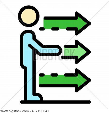 Success Movement Skill Icon. Outline Success Movement Skill Vector Icon Color Flat Isolated