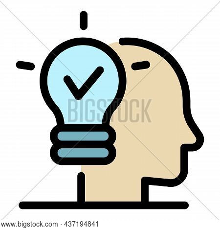 Succes Mission Icon. Outline Succes Mission Vector Icon Color Flat Isolated
