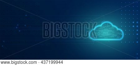 Cloud Technology. Integrated Digital Web Concept Background