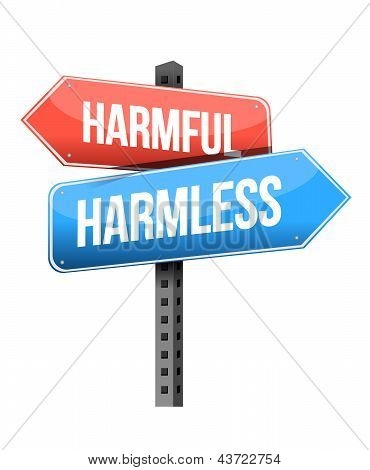 Harmful, Harmless Road Sign