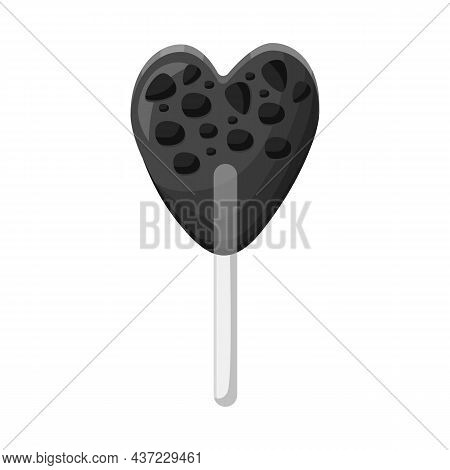 Vector Illustration Of Lollipop And Stick Icon. Web Element Of Lollipop And Heart Stock Symbol For W