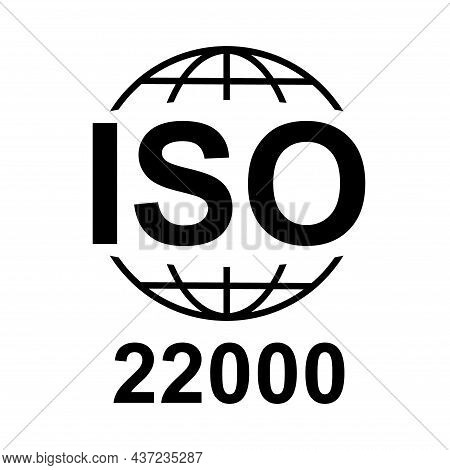 Food Management Systems. Standard Quality Symbol. Vector Button Sign Isolated On White Background .