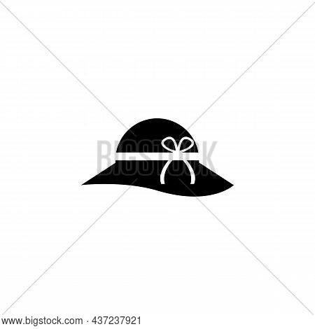 Sun Protection Woman Hat Icon. Woman Hat Icon. Vector Illustration. Sun Protection Hat Vector Icon. 