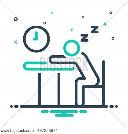 Mix Icon For Idle Inactive Passive Lazy Sluggish Slack Useless Student Sleep