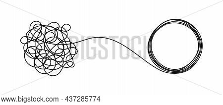 Chaos And Order Business Concept Flat Style Design Vector Illustration Isolated On White Background.