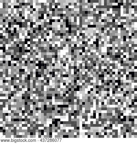 Tv Screen Noise Pixel Glitch Texture Background Vector Illustration. Analog Tv Static Video Noise. N